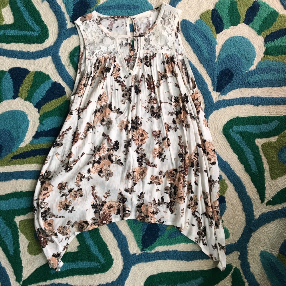 Maurices Asymmetrical Sleeveless Blouse